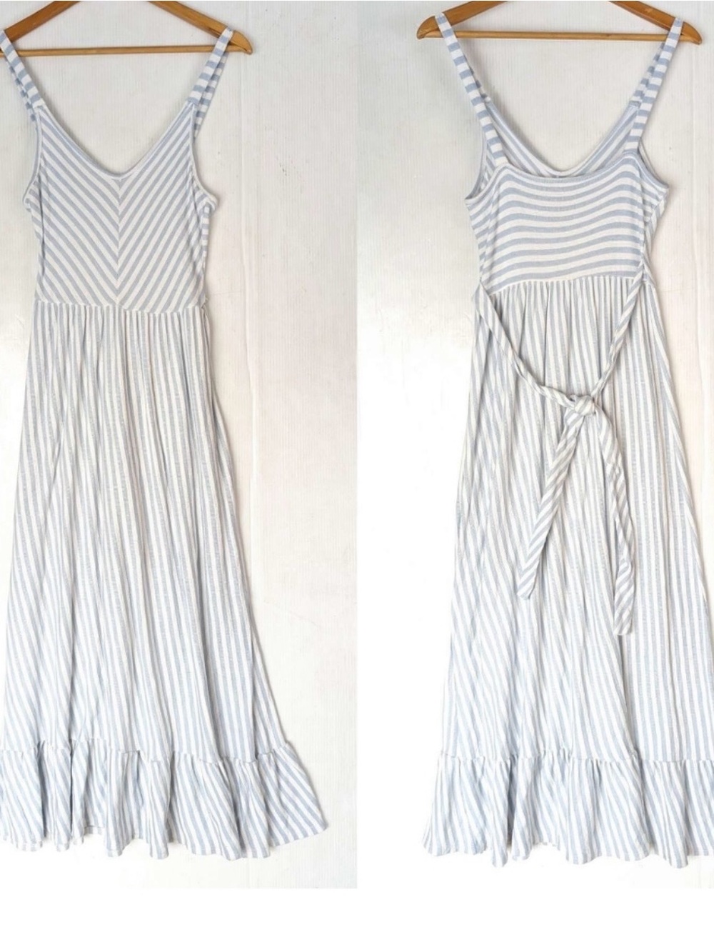 CAUTION to the WIND blue striped soft knit jumper dress Summer Spring Beach Dres